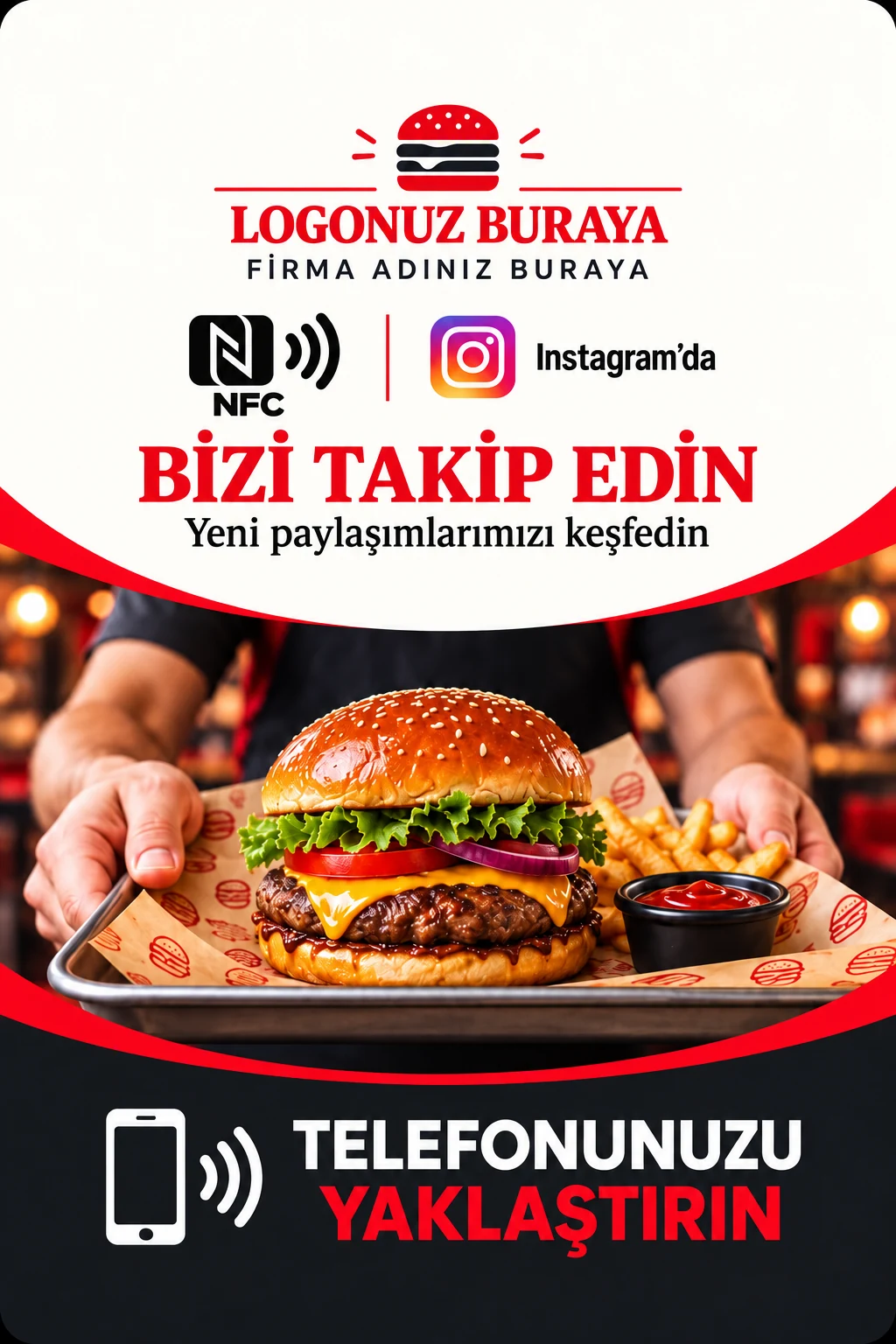 Burger Instagram kart tasarımı B