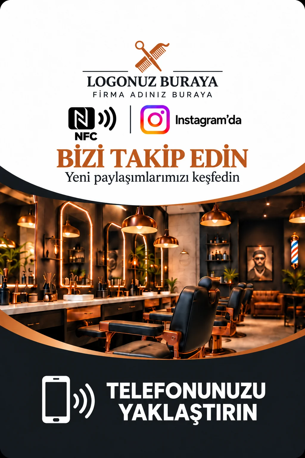 Berber Instagram kart tasarımı B