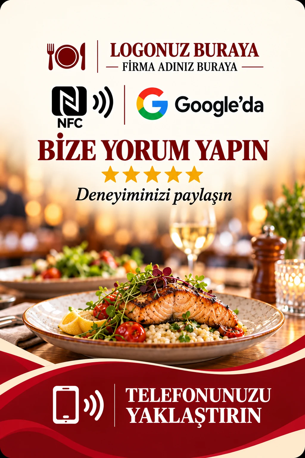 Restoran Google kart tasarımı A
