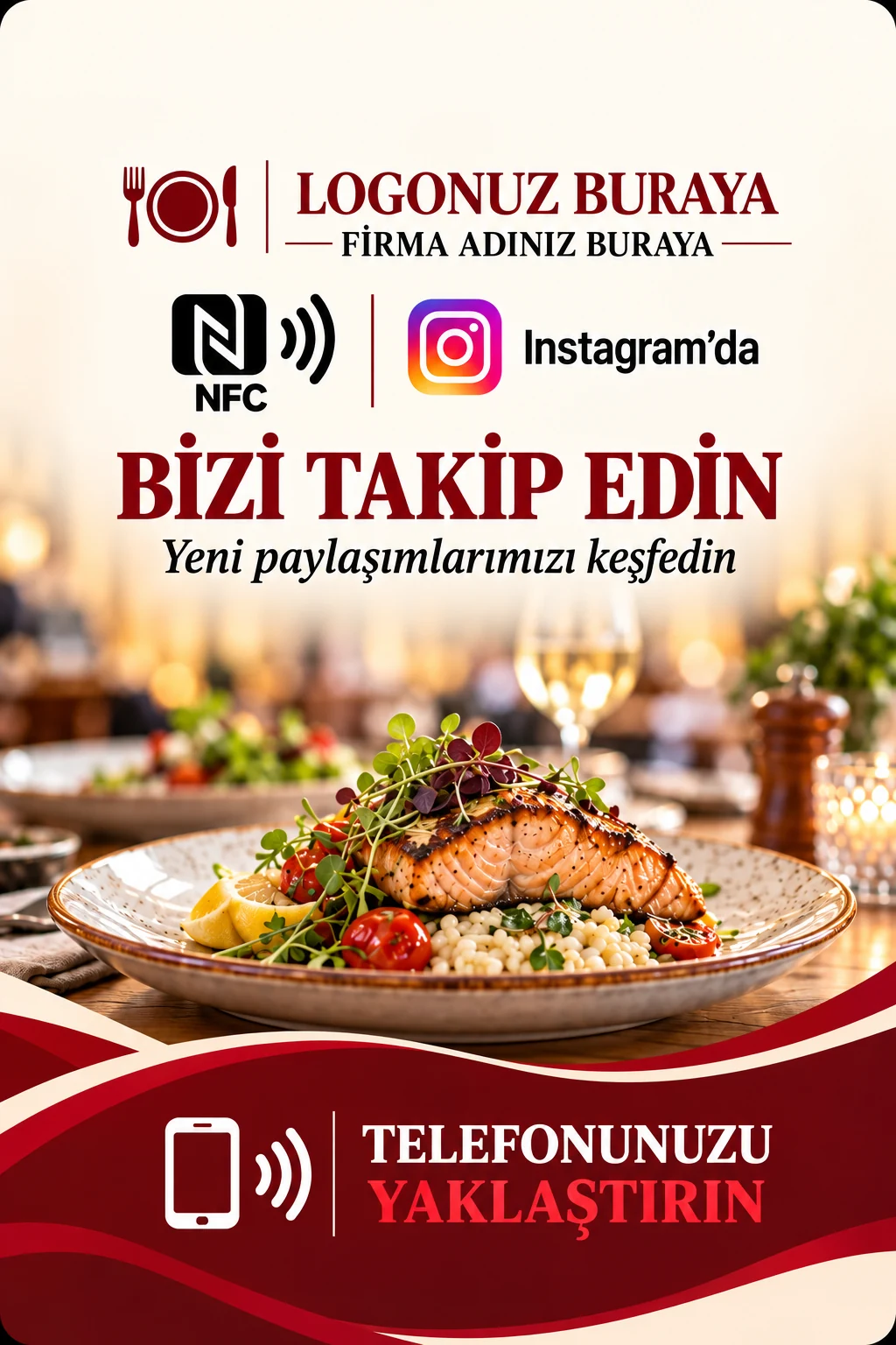 Restoran Instagram kart tasarımı B