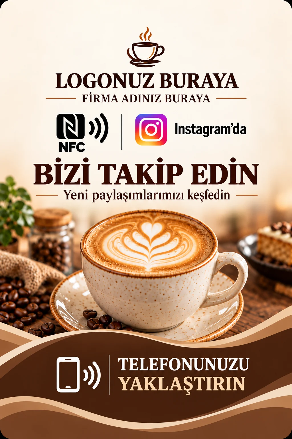 Kafe Instagram kart tasarımı B