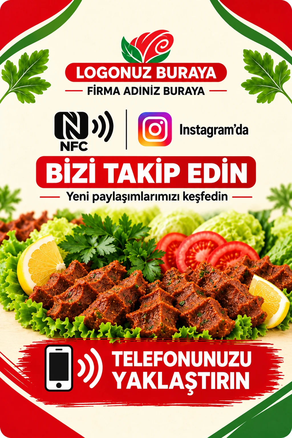 Çiğ Köfte Instagram kart tasarımı B