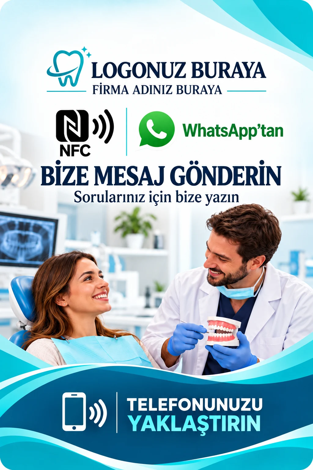 Diş Kliniği WhatsApp kart tasarımı B