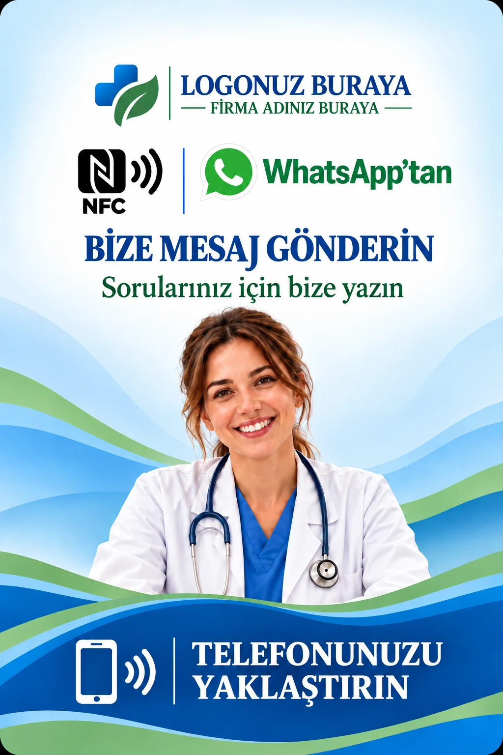 Klinik WhatsApp kart tasarımı B