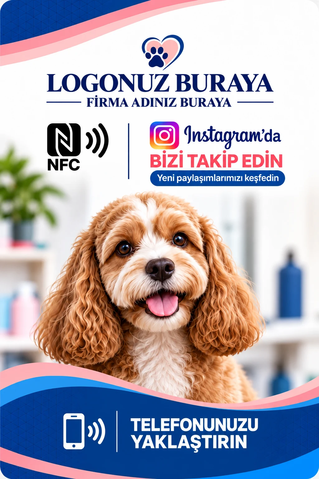 Pet Kuaförü Instagram kart tasarımı A