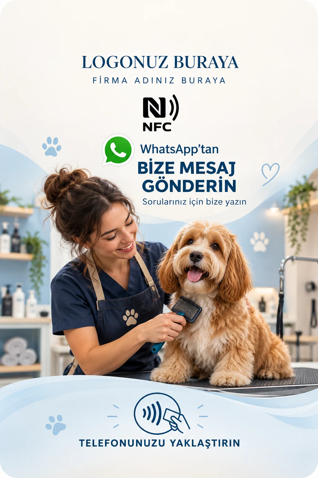 Pet Kuaförü WhatsApp kart tasarımı B