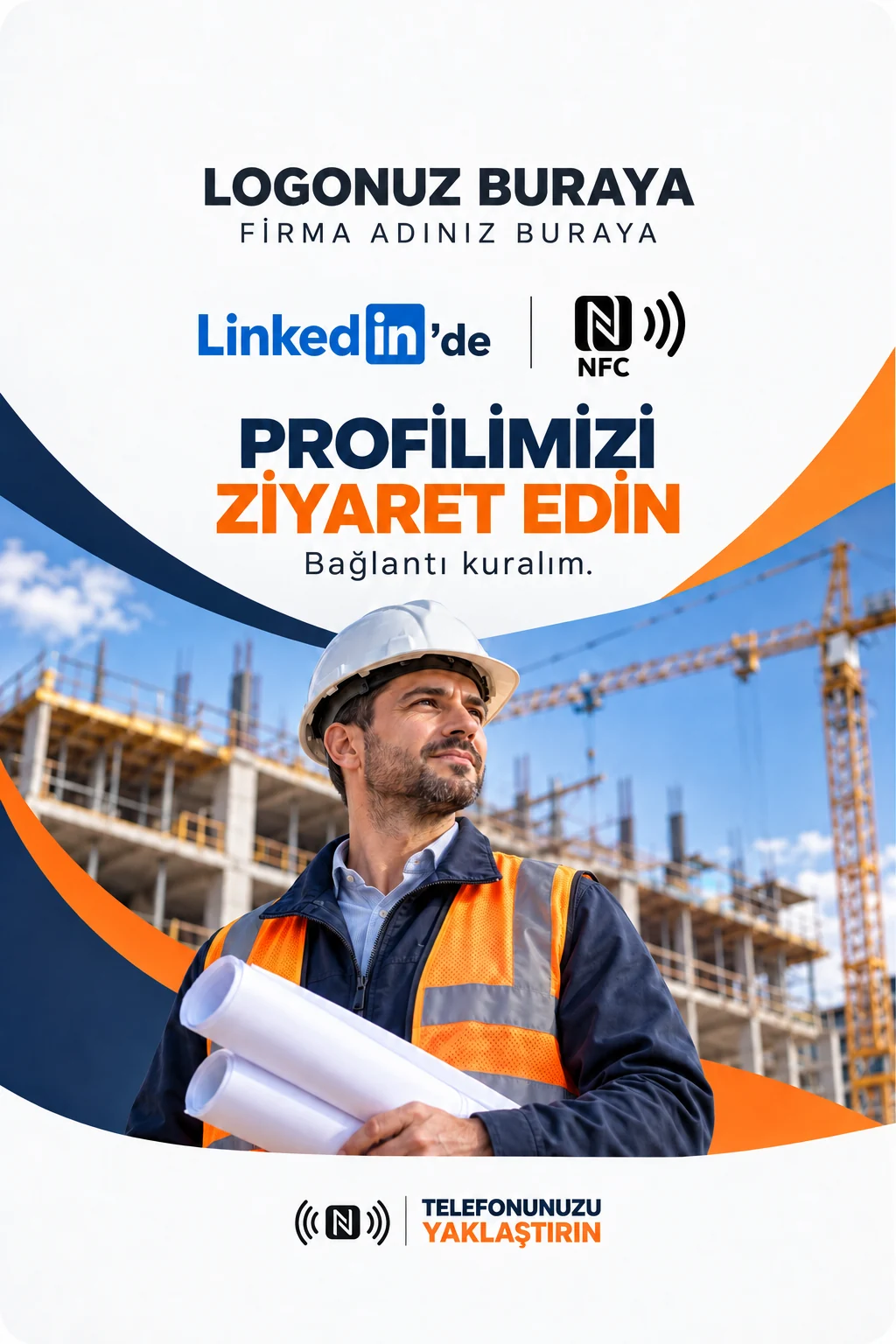 İnşaat LinkedIn kart tasarımı B