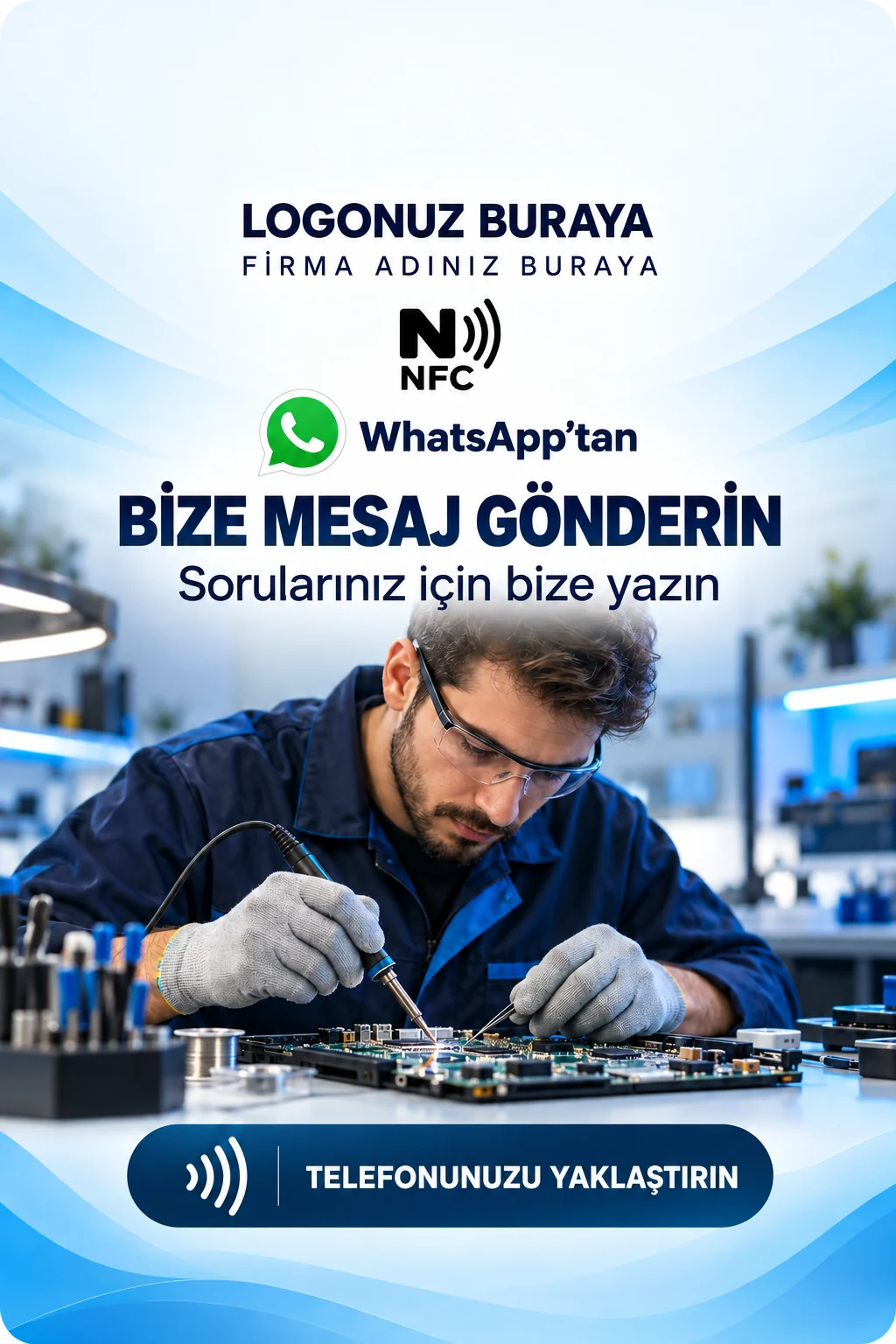 Teknik Servis WhatsApp kart tasarımı B