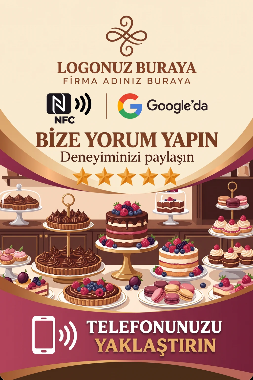Pastane Google kart tasarımı A