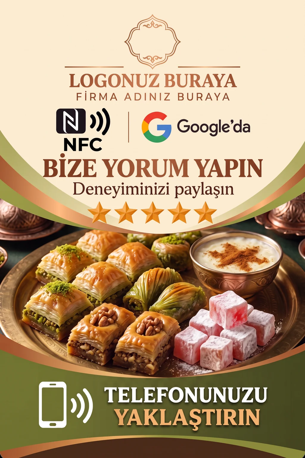 Tatlıcı Google kart tasarımı A