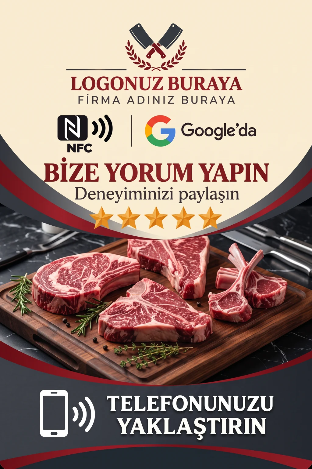 Kasap Google kart tasarımı A