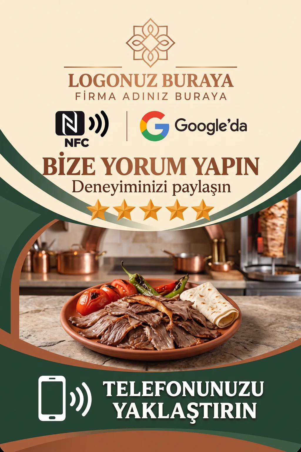 Dönerci Google kart tasarımı B