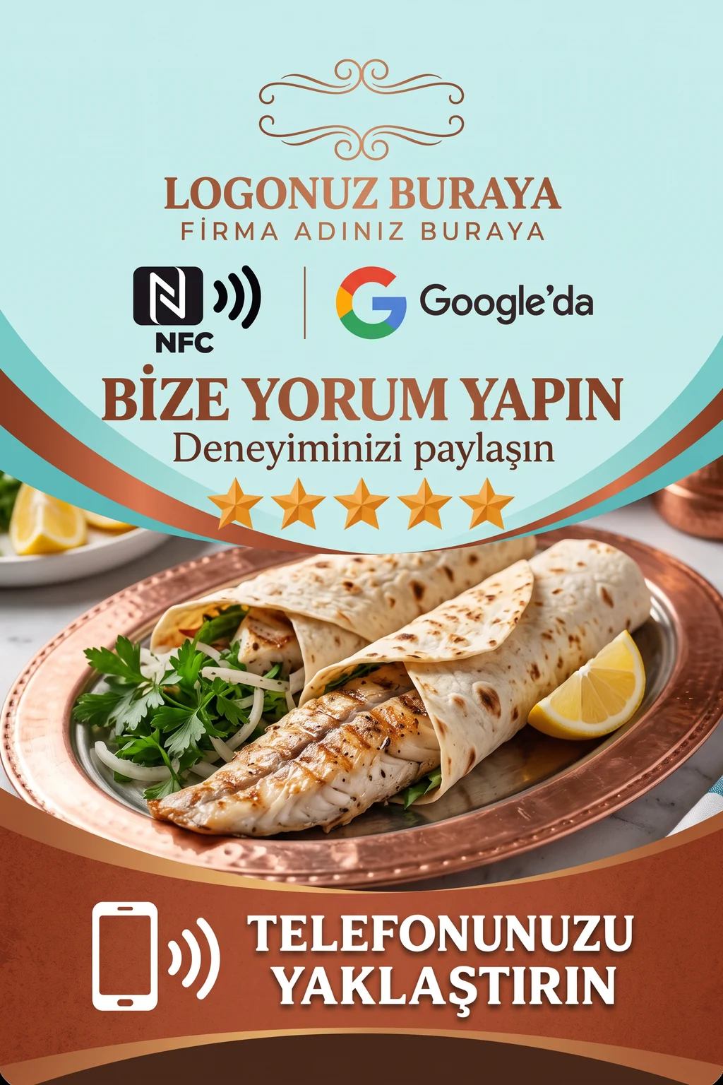 Balık Dürümcü Google kart tasarımı A