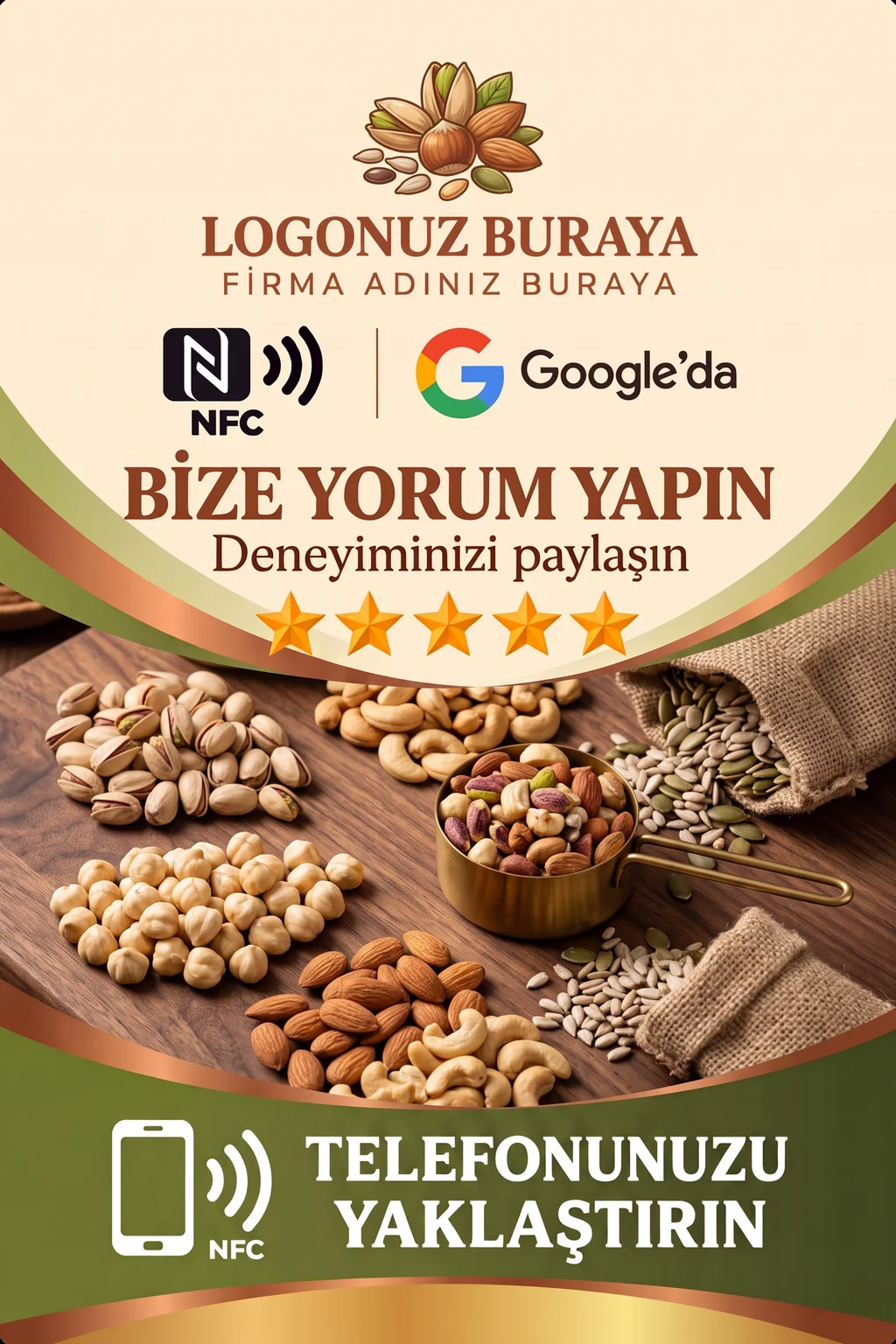 Kuruyemişçi Google kart tasarımı A
