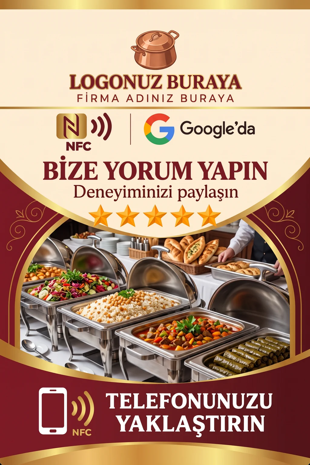 Catering & Toplu Yemek Google kart tasarımı A