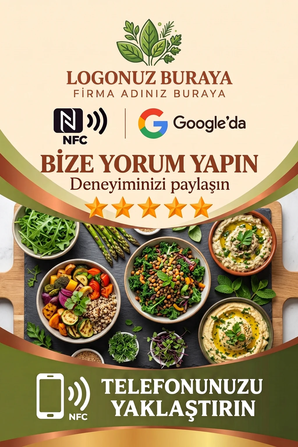 Vegan & Vejetaryen Google kart tasarımı A