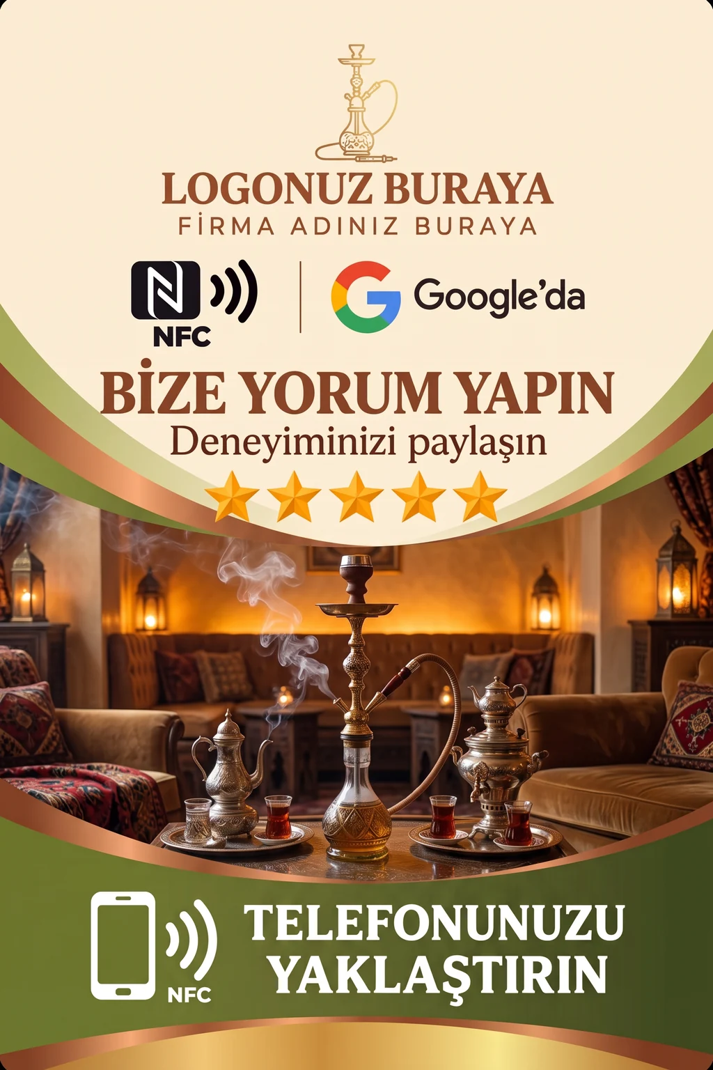 Nargile Kafe Google kart tasarımı A