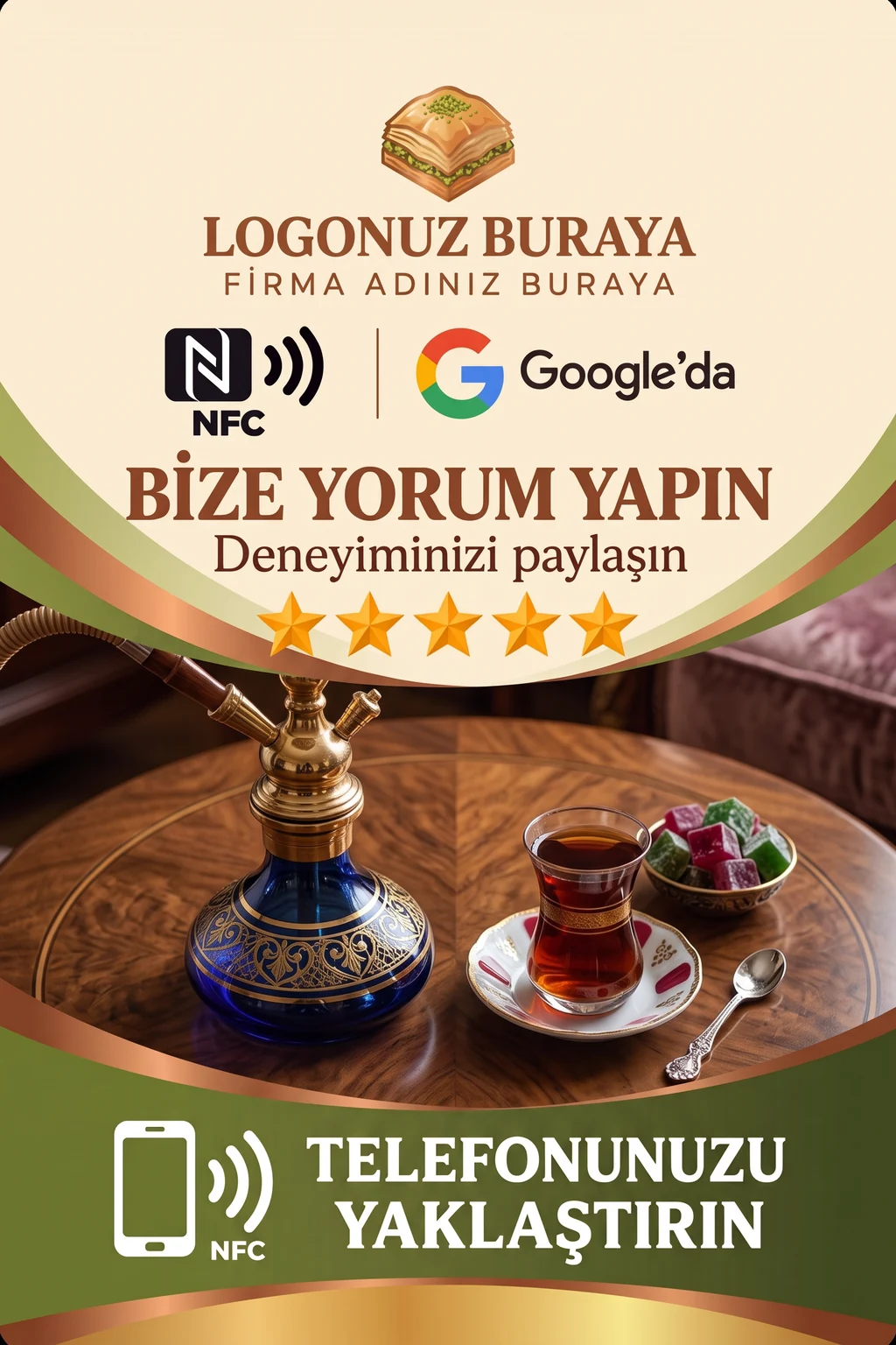Nargile Kafe Google kart tasarımı B