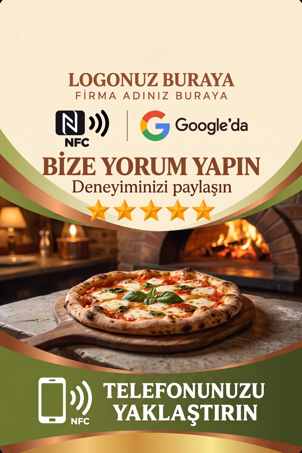 Pizzacı Google kart tasarımı A