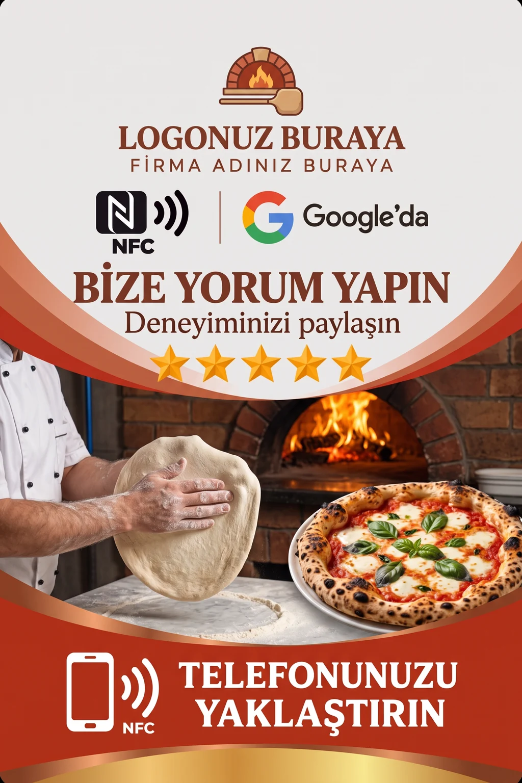 Pizzacı Google kart tasarımı B