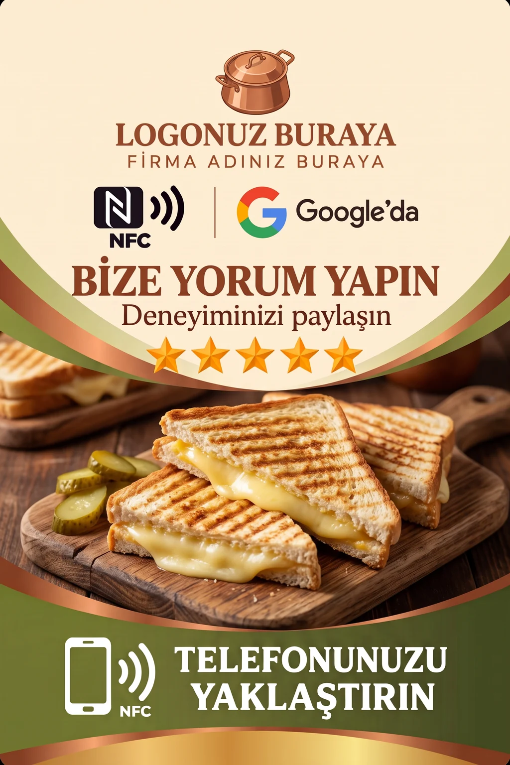 Tost & Sandviç Google kart tasarımı A