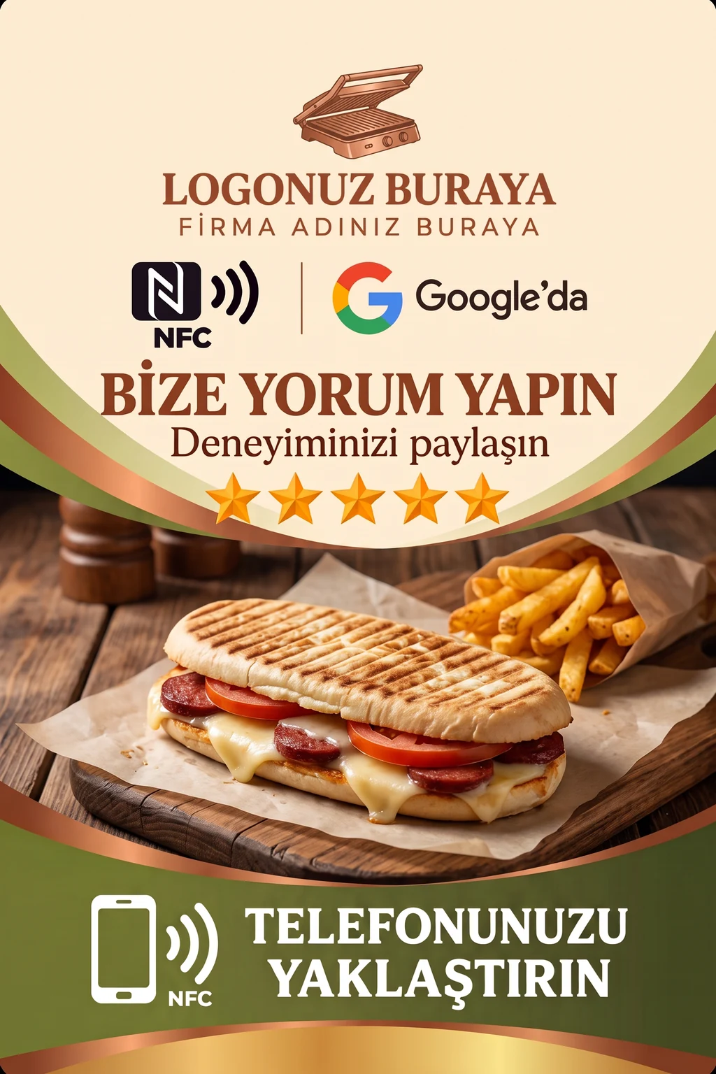 Tost & Sandviç Google kart tasarımı B