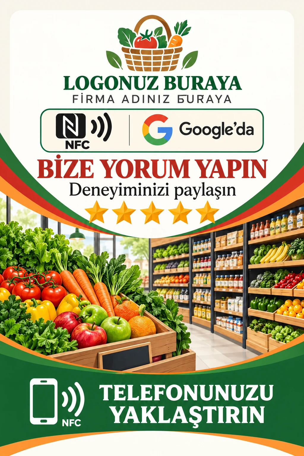 Market Google kart tasarımı A