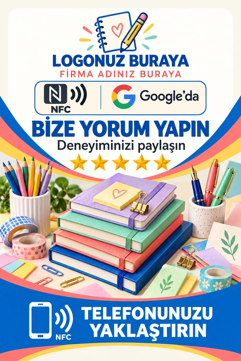 Kırtasiye Google kart tasarımı A