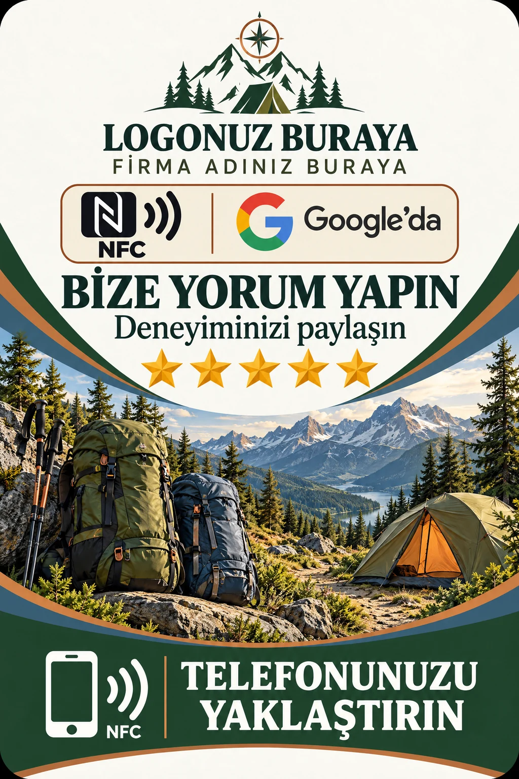 Kamp & Outdoor Google kart tasarımı A