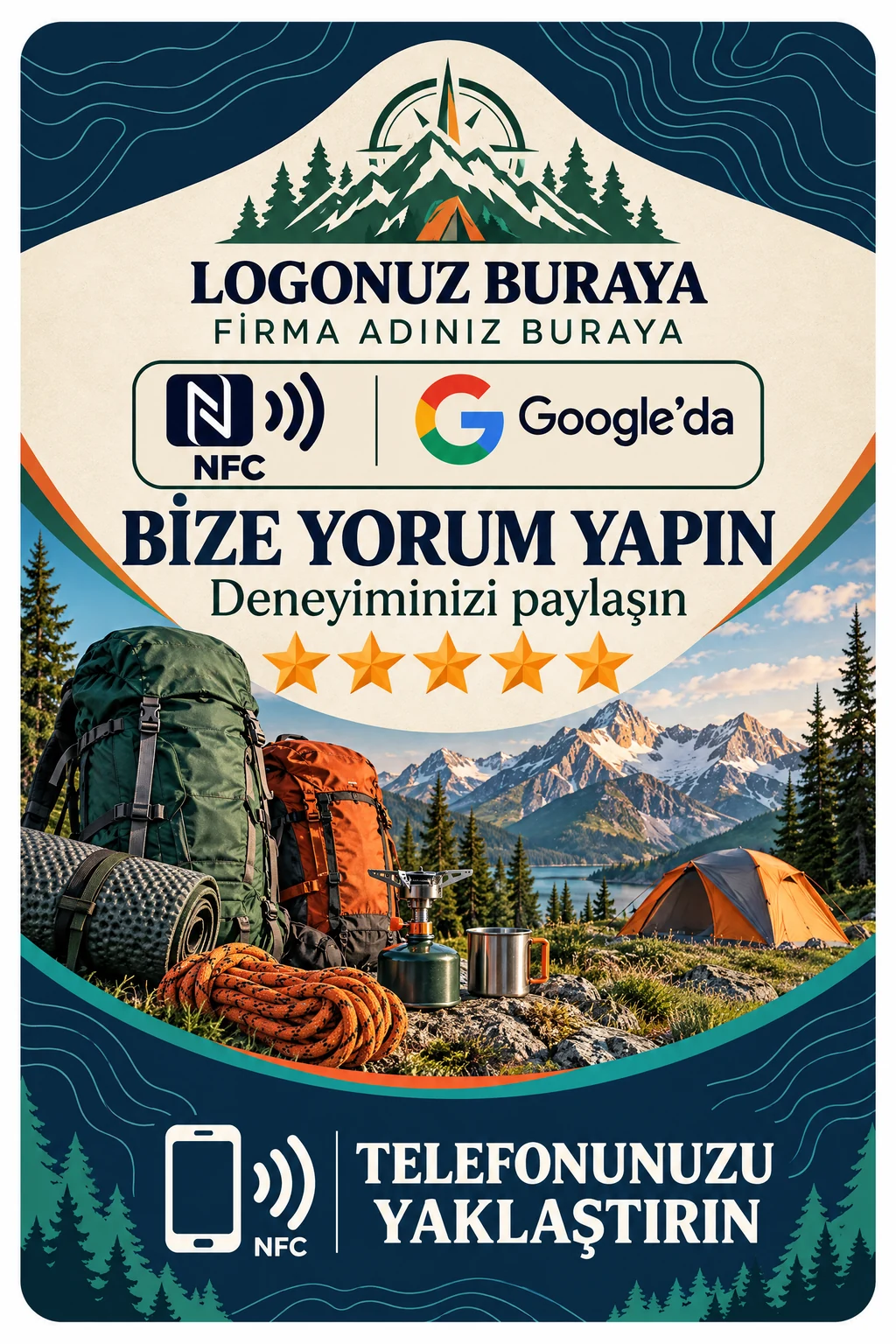 Kamp & Outdoor Google kart tasarımı B