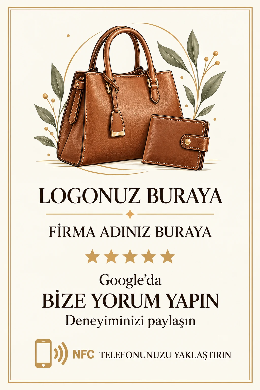Çanta & Deri Ürünleri Google kart tasarımı A