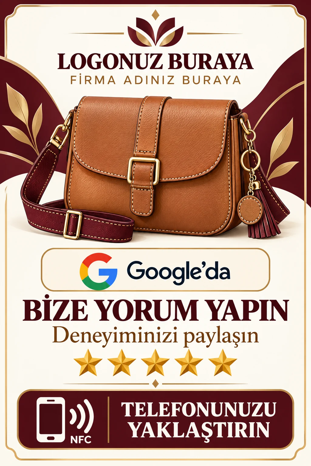 Çanta & Deri Ürünleri Google kart tasarımı B