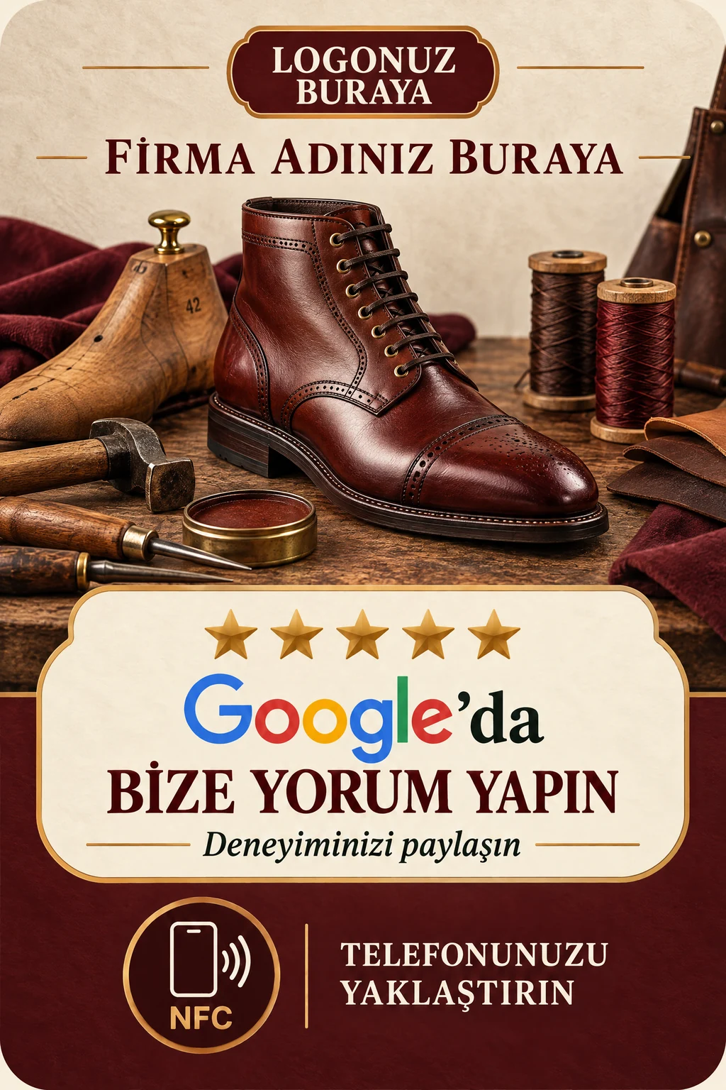Ayakkabı Tamircisi Google kart tasarımı B